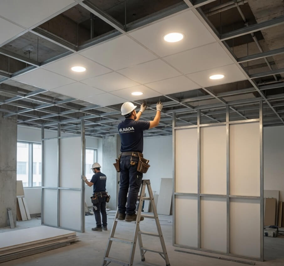 False Ceiling & Light Partition Installation