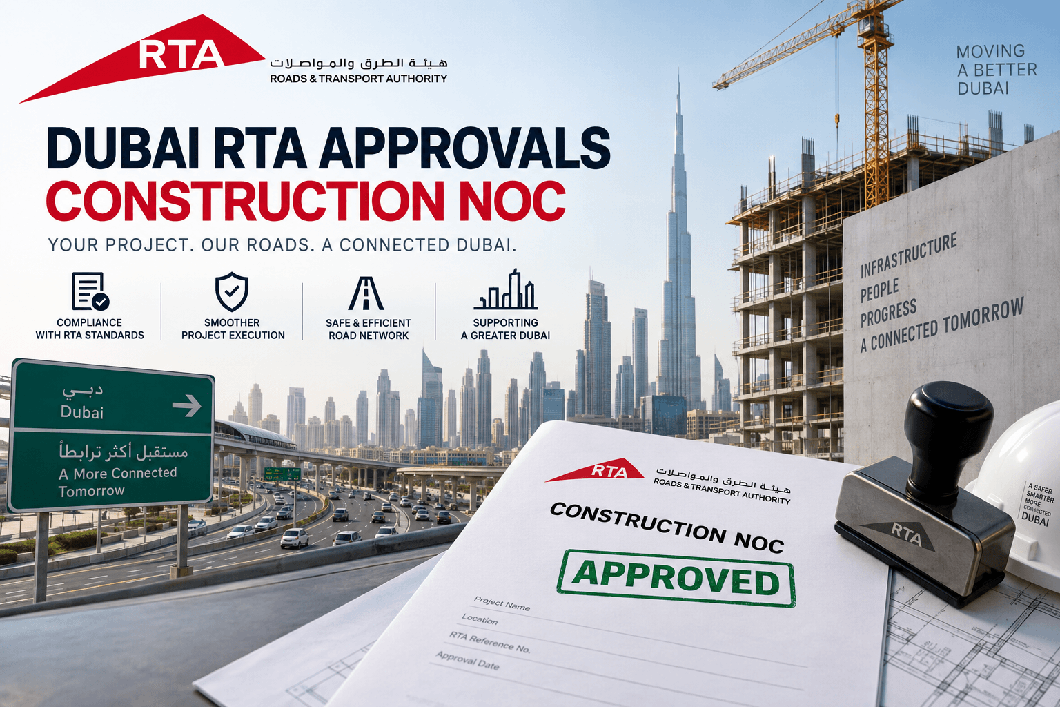 Your Dubai RTA Approvals – Construction NOC image is ready, Fresh.